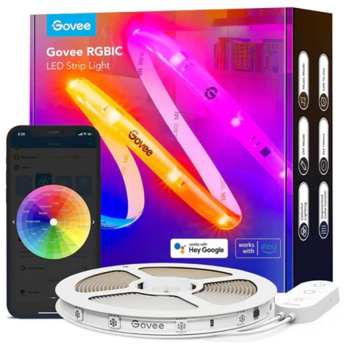 TIRA DE LUCES INTELIGENTES GOVEE - RGBIC 10 METROS - Imagen 1