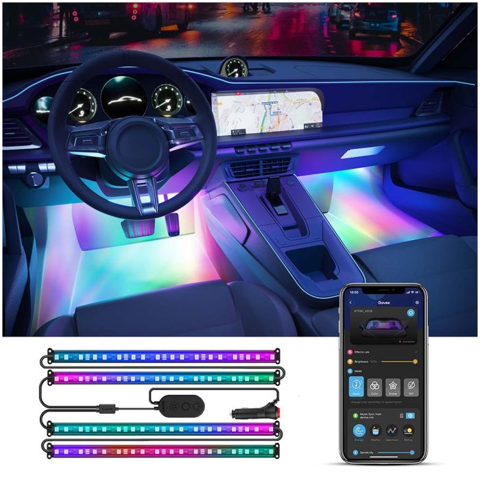 TIRA DE LUCES INTELIGENTES GOVEE - INTERIOR DE AUTO - Imagen 1