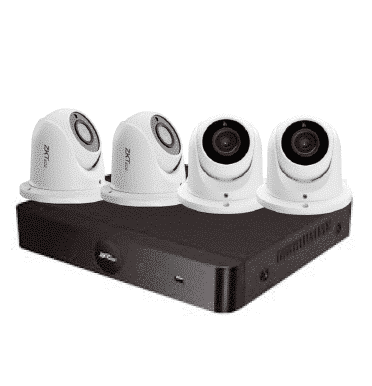 KIT ZKTECO 4 CAMARAS IP-POE 1080P DOMO - SIN DISCO