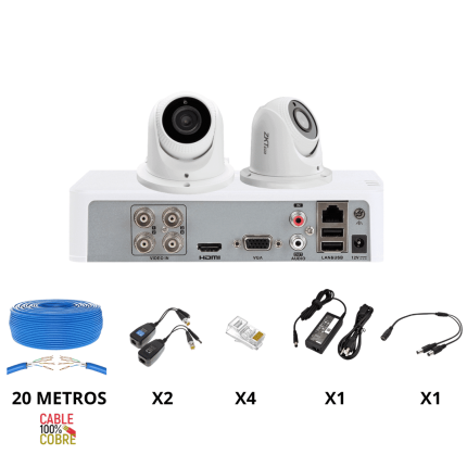 KIT 2 CAMARAS - 5MP - SIN DISCO DURO