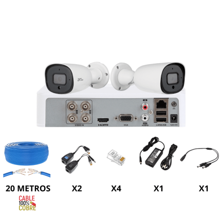 KIT 2 CAMARAS BULLET - 5MP - SIN DISCO DURO
