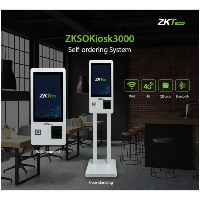 KIOSKO ZKTECO - 2GB - 16GB - WIFI - BT - 21.5" - ANDROID - CON BASE - Imagen 1