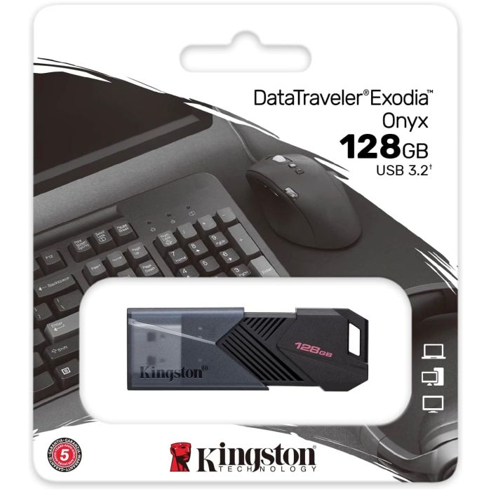 MEMORIA USB Kingston DataTraveler Exodia Onyx 128GB - Imagen 1