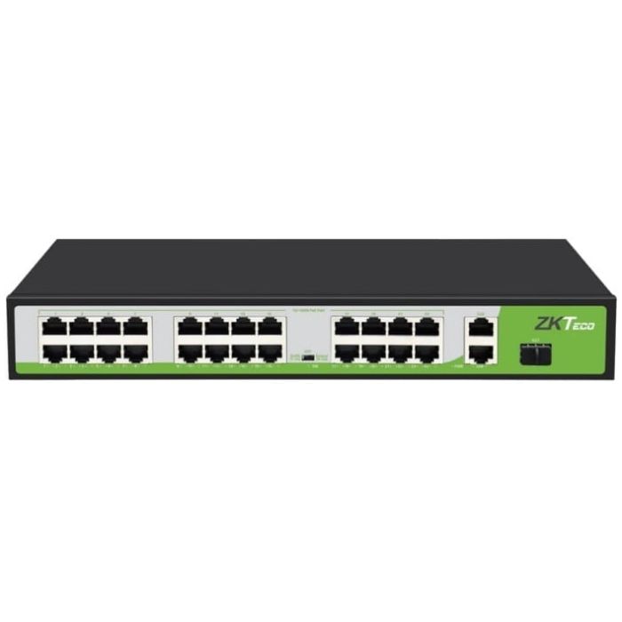 SWITCH 24 PUERTOS ZKTECO POE 10-100 + 2 10-100-1000 - 250M - Imagen 1