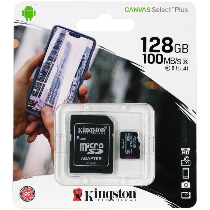 MEMORIA MICROSD KINGSTON CANVAS 128GB SDCS2 - SDXC - CLASE 10 - Imagen 1
